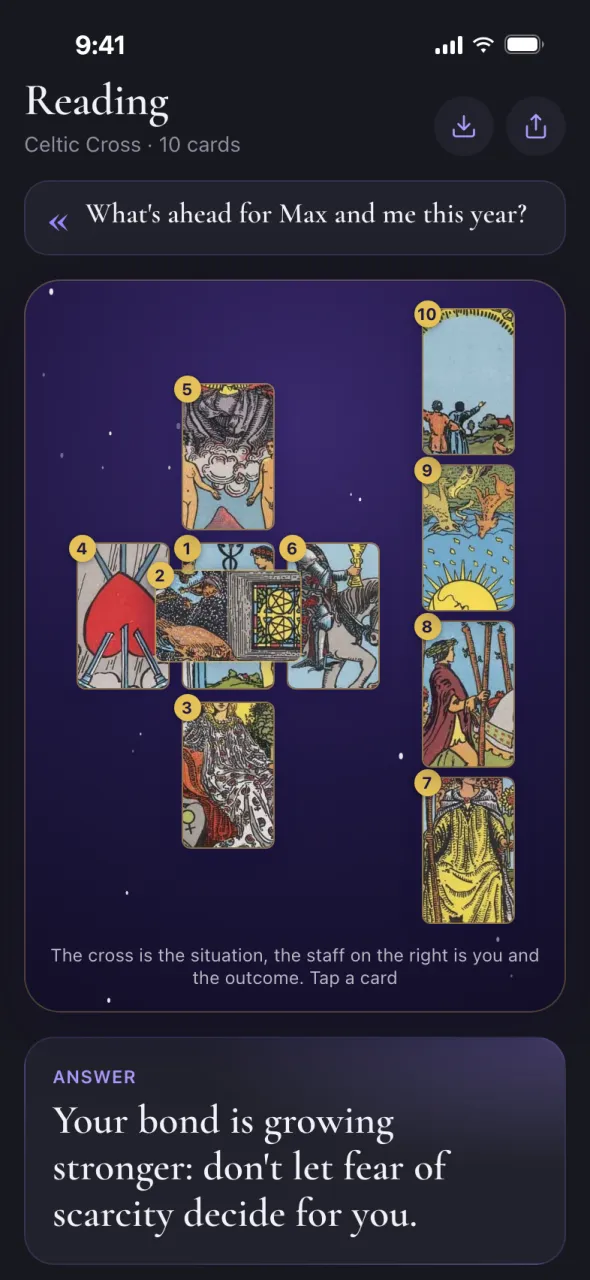 Oracul preview in Telegram: Celtic Cross